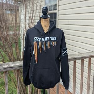 Grunt Style Black "Size Matters" Bullet Graphic Hoodie